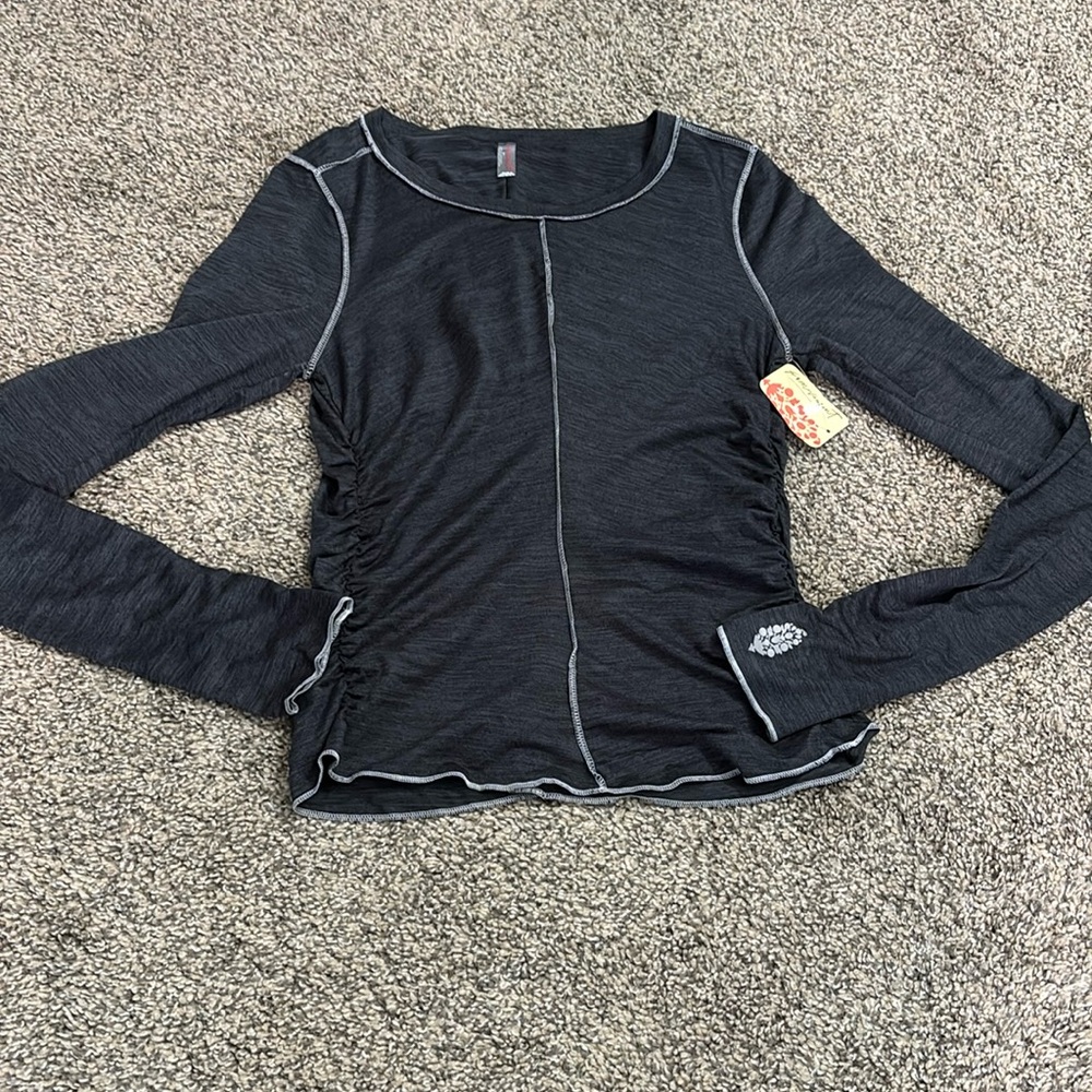 FP Movement by Free People Black Long Sleeve Top